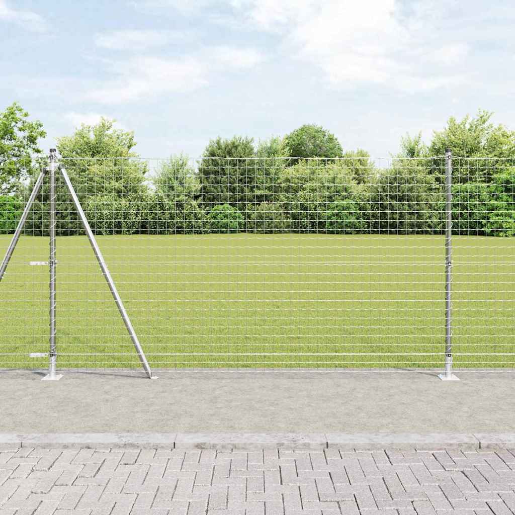 Hegn stang med beton base 26 stk. Sølv Pulverlakeret stål