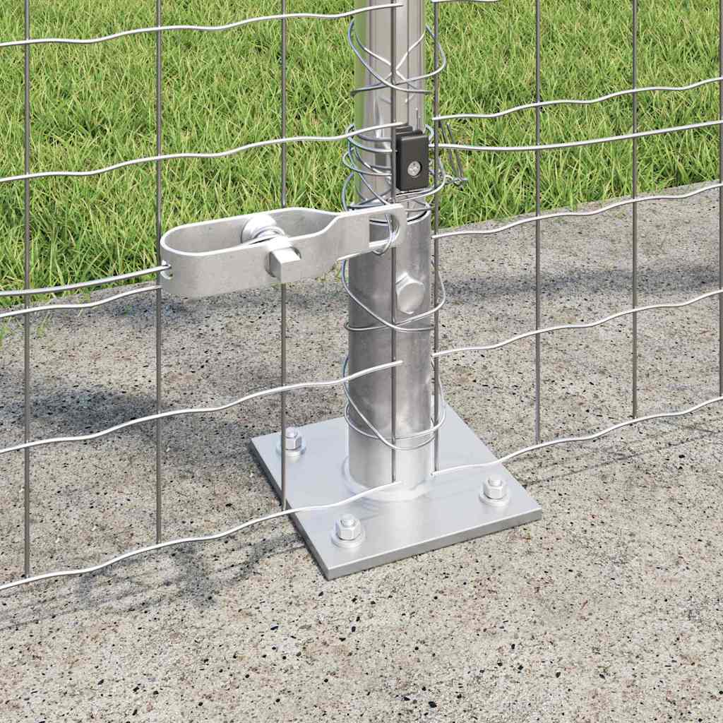 Hegn stang med beton base 26 stk. Sølv Pulverlakeret stål