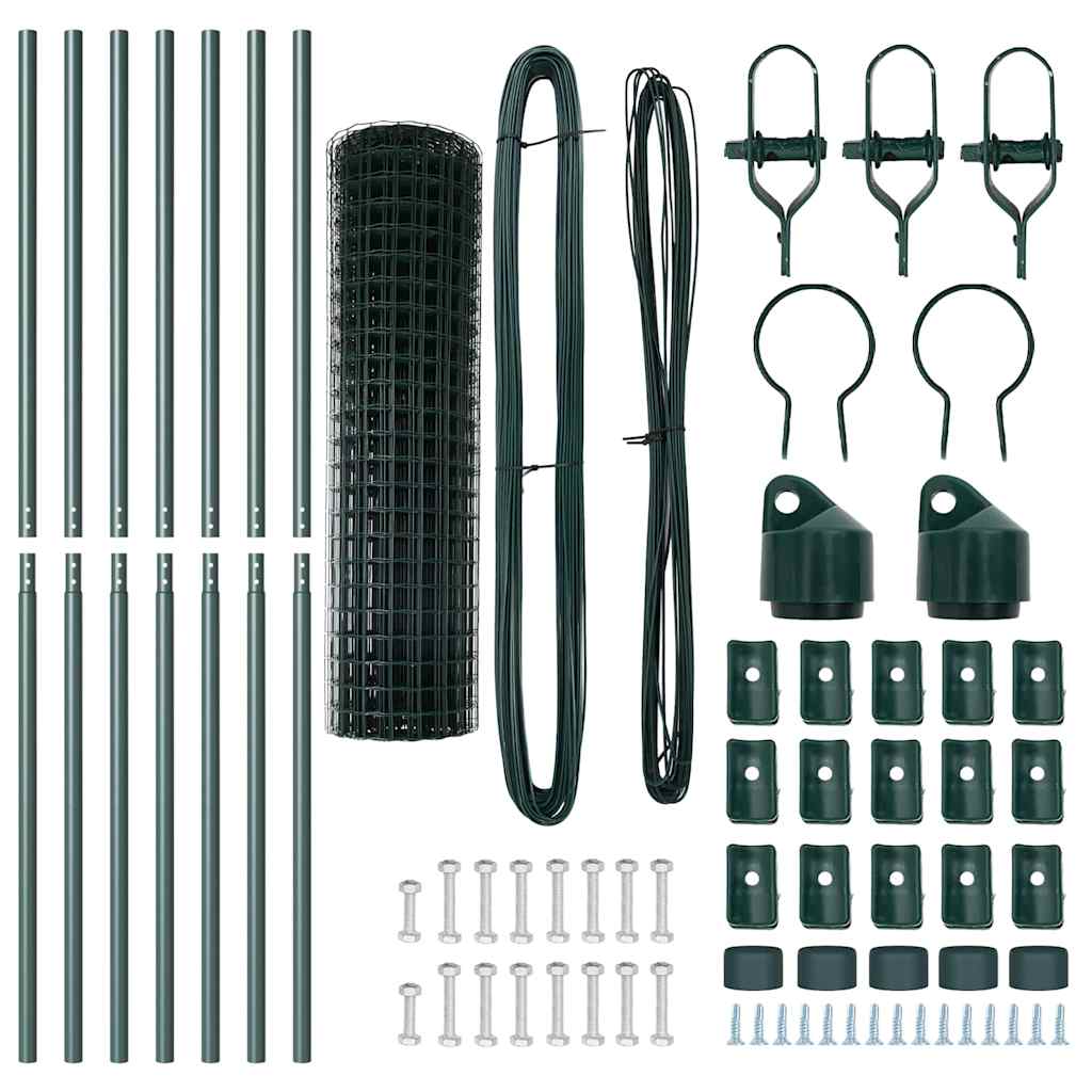 Eurohegn Ground Fix 10 x 1,4 m PVC-belagt stål Grøn Mesh