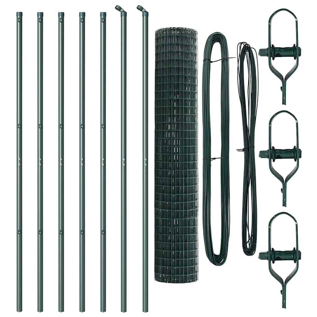 Eurohegn Ground Fix 10 x 1,5 m PVC-belagt stål Grøn Mesh