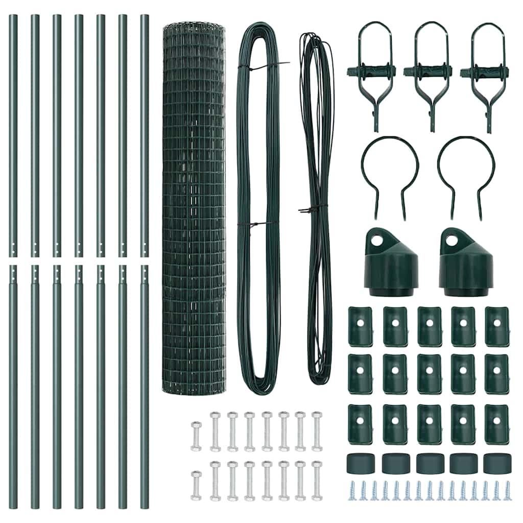 Eurohegn Ground Fix 10 x 1,5 m PVC-belagt stål Grøn Mesh