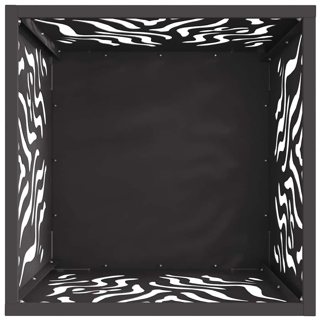 Bålsted Sort 40 x 40 x 40 cm Forvitret stål