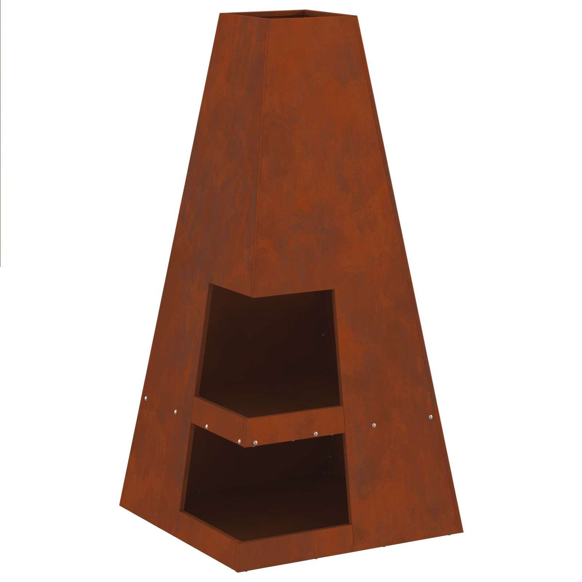 Ildskål Rusten 50 x 50 x 100 cm Cortenstål