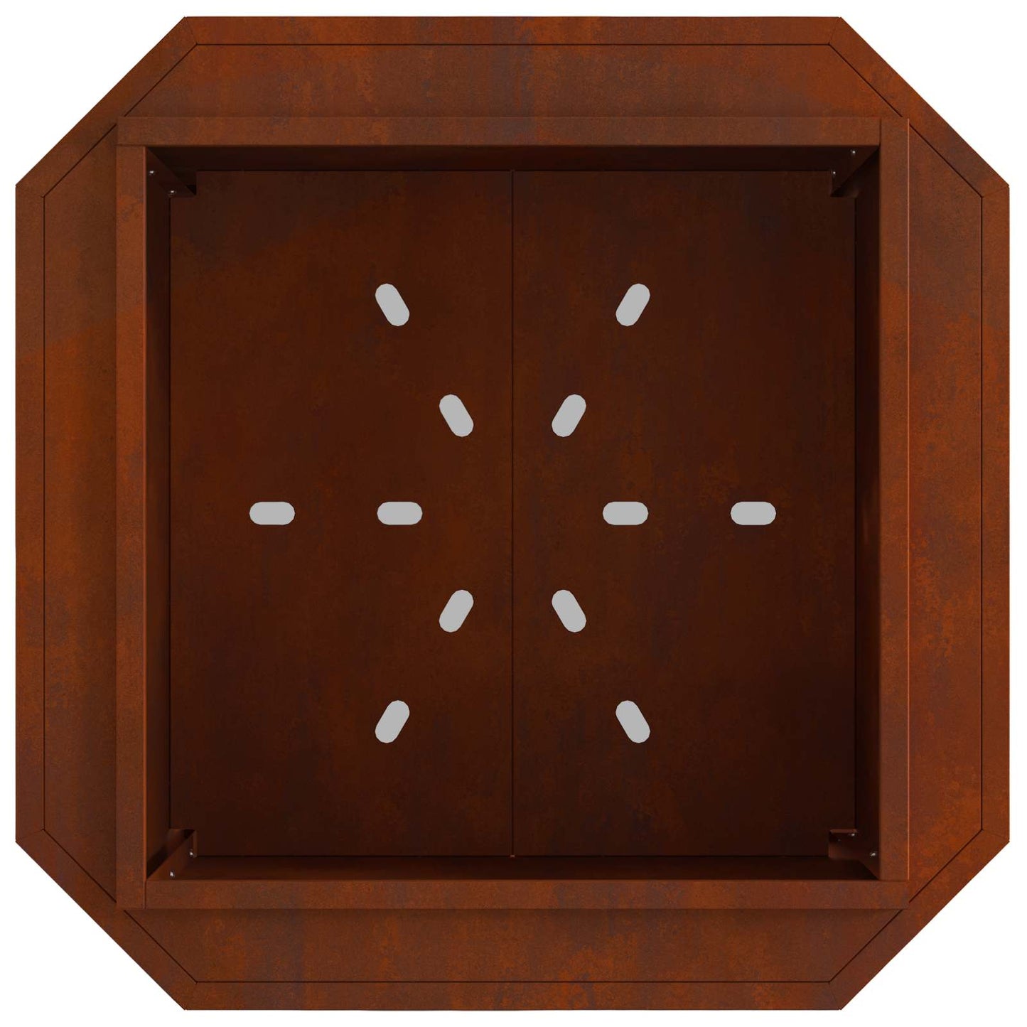 Røgfri ildskål Rusten 58 x 58 x 51 cm Cortenstål