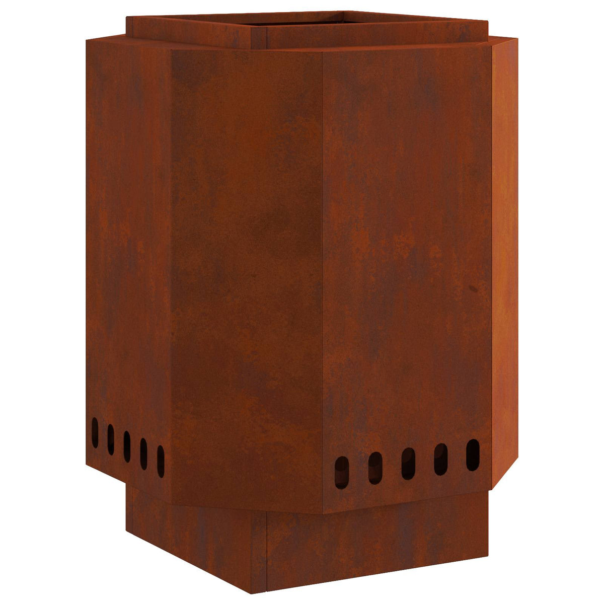 Røgfri ildskål Rusten 38 x 38 x 51 cm Cortenstål