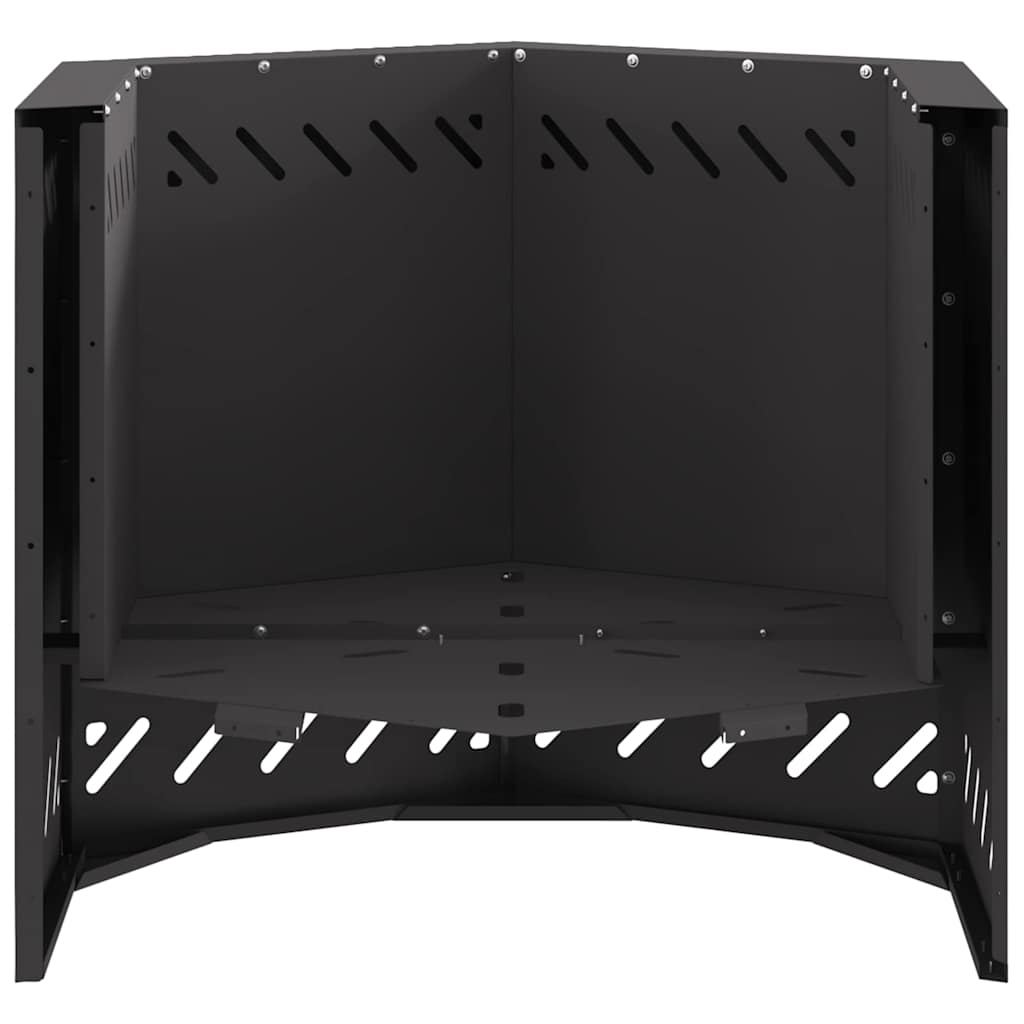 Røgfri ildskål Sort 58 x 58 x 51 cm Cortenstål