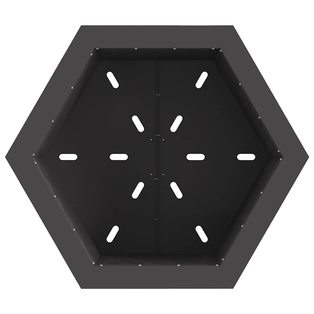 Røgfri ildskål Sort 58 x 58 x 51 cm Cortenstål