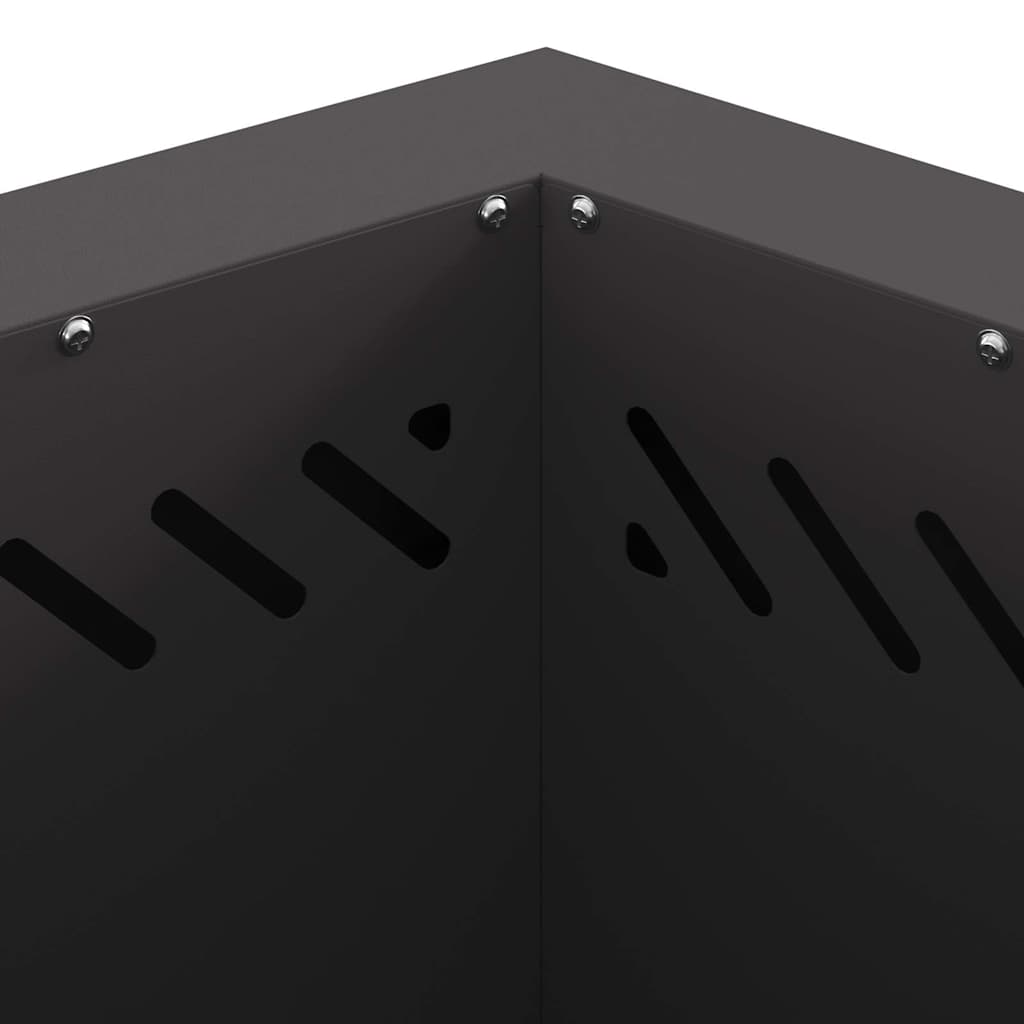 Røgfri ildskål Sort 48 x 48 x 51 cm Cortenstål