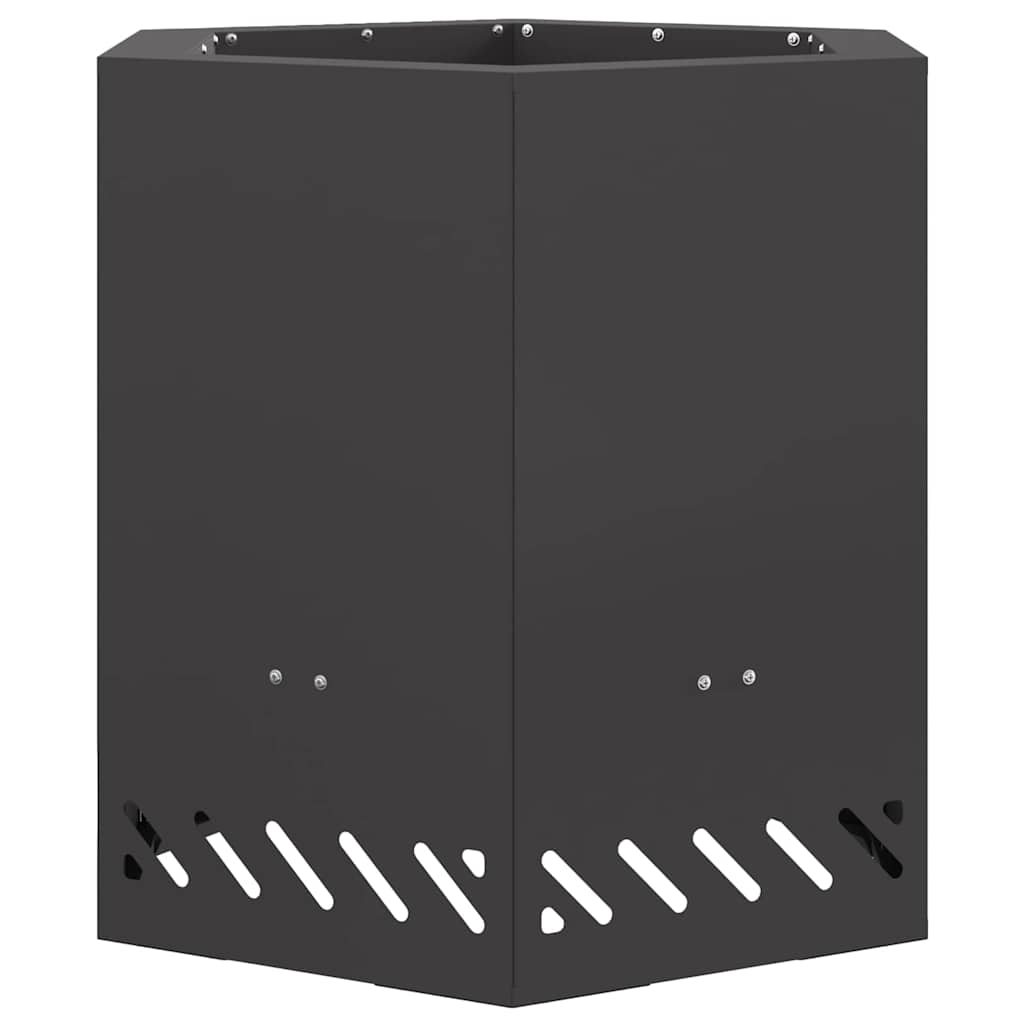 Røgfri ildskål Sort 48 x 48 x 51 cm Cortenstål