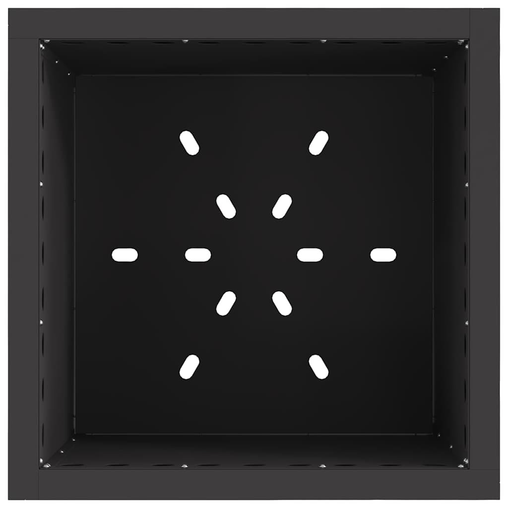 Røgfri ildskål Sort 48 x 48 x 50 cm Cortenstål