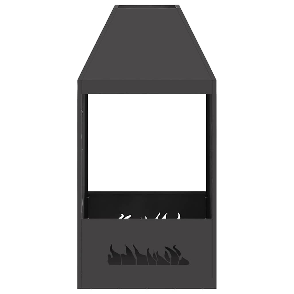 Ildskål Sort 50 x 50 x 100 cm Cortenstål
