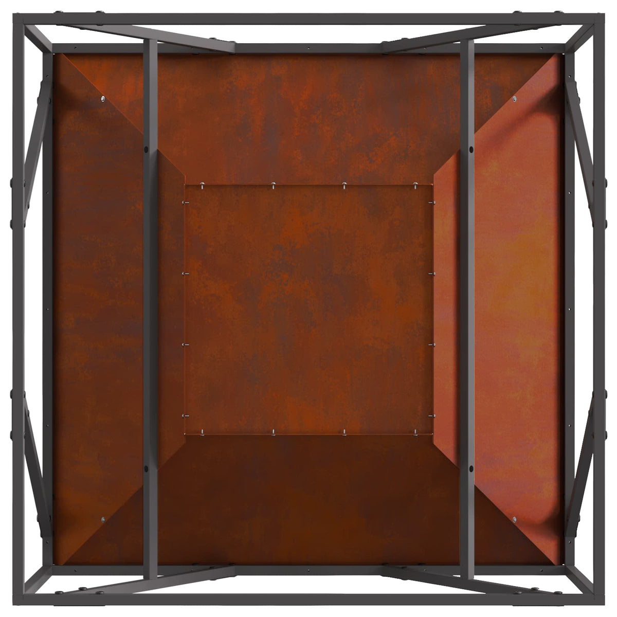 Ildskål Rusten 80 x 80 x 40 cm Cortenstål
