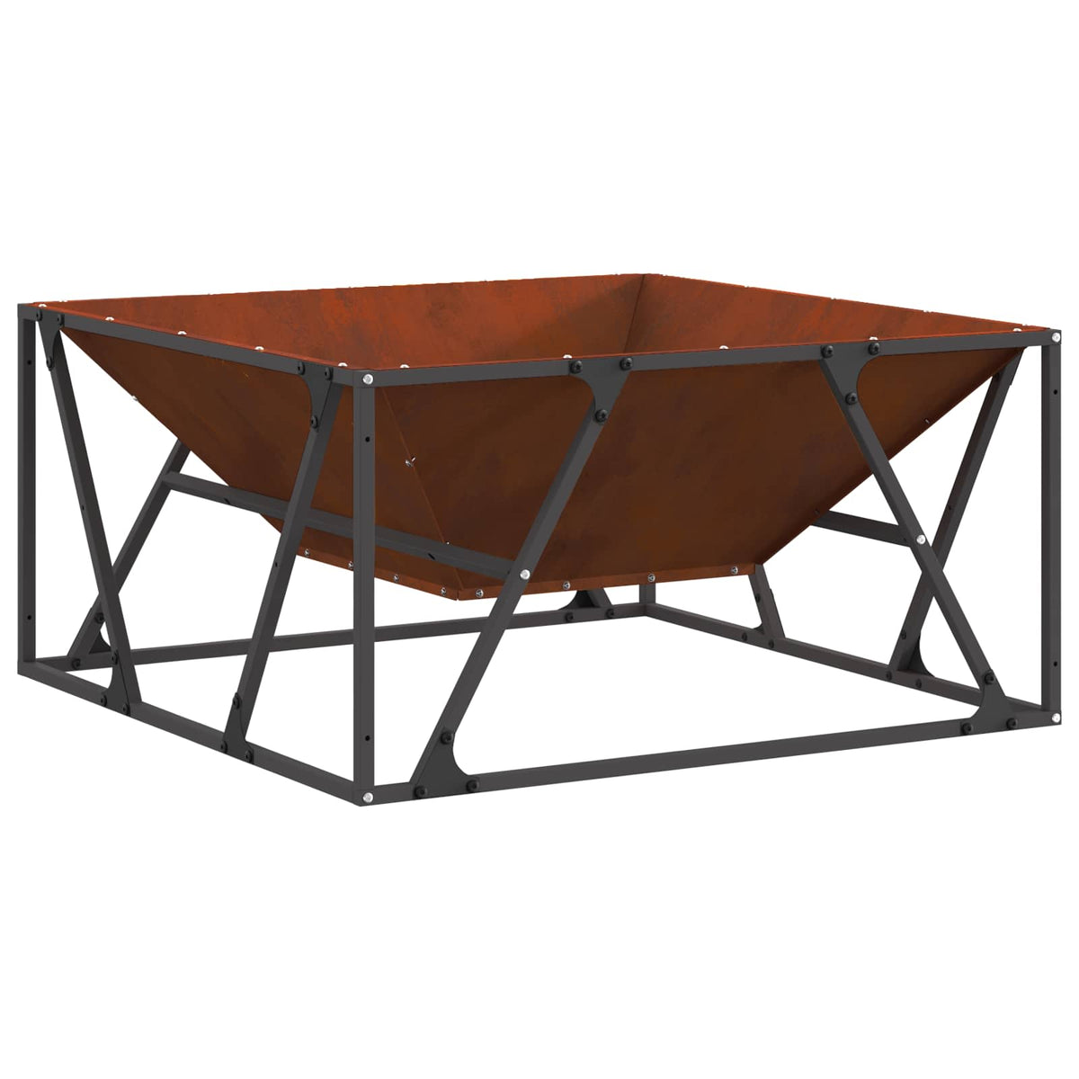 Ildskål Rusten 80 x 80 x 40 cm Cortenstål