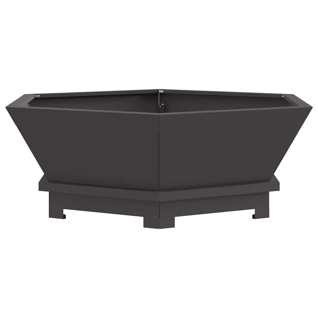 Ildskål Sort 75 x 75 x 28 cm Cortenstål