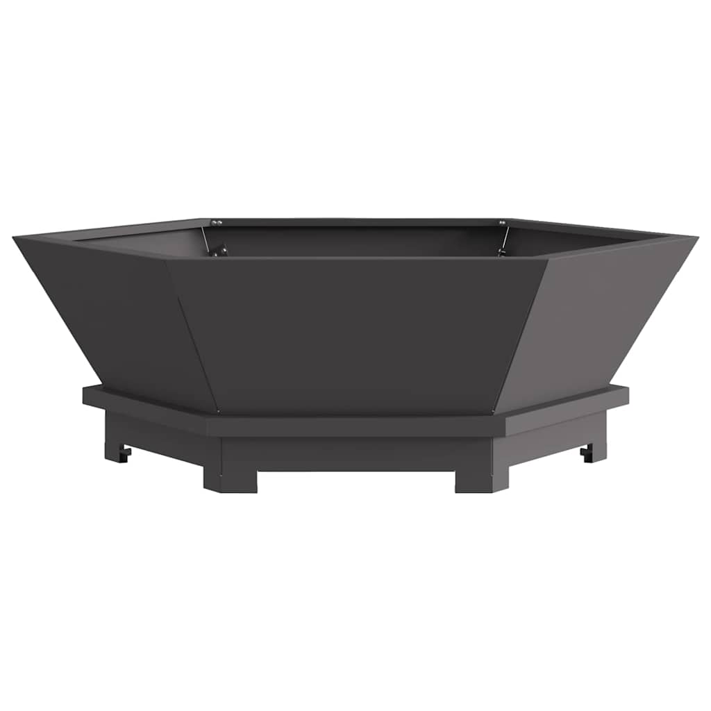 Ildskål Sort 75 x 75 x 28 cm Cortenstål