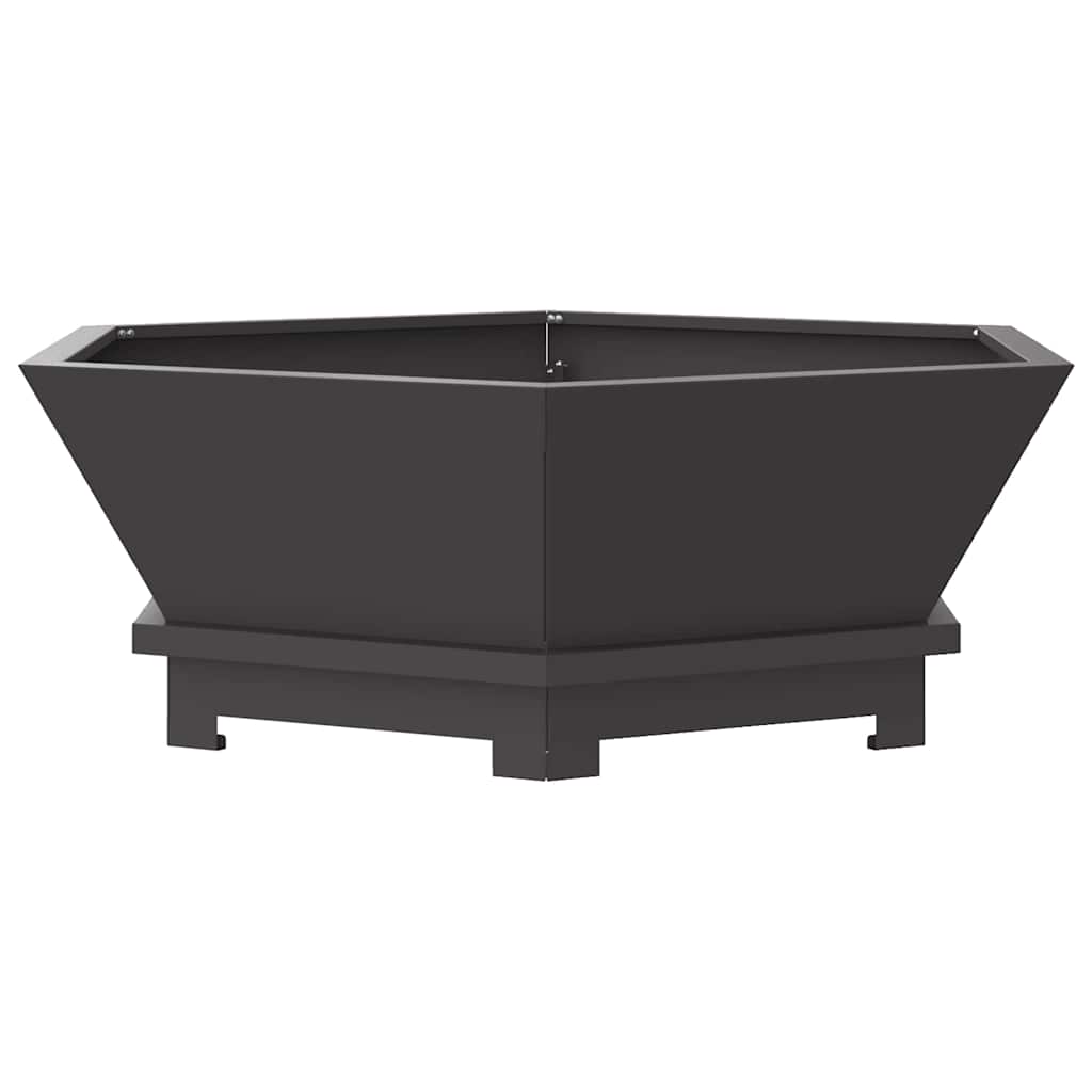 Ildskål Sort 75 x 75 x 28 cm Cortenstål