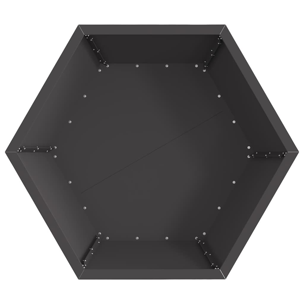 Ildskål Sort 75 x 75 x 28 cm Cortenstål