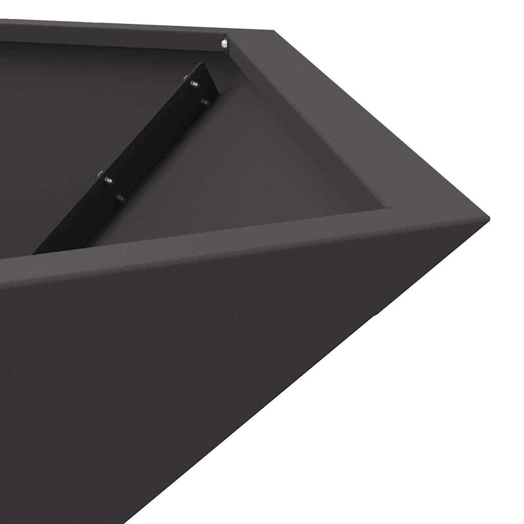 Ildskål Sort 100 x 100 x 28 cm Cortenstål