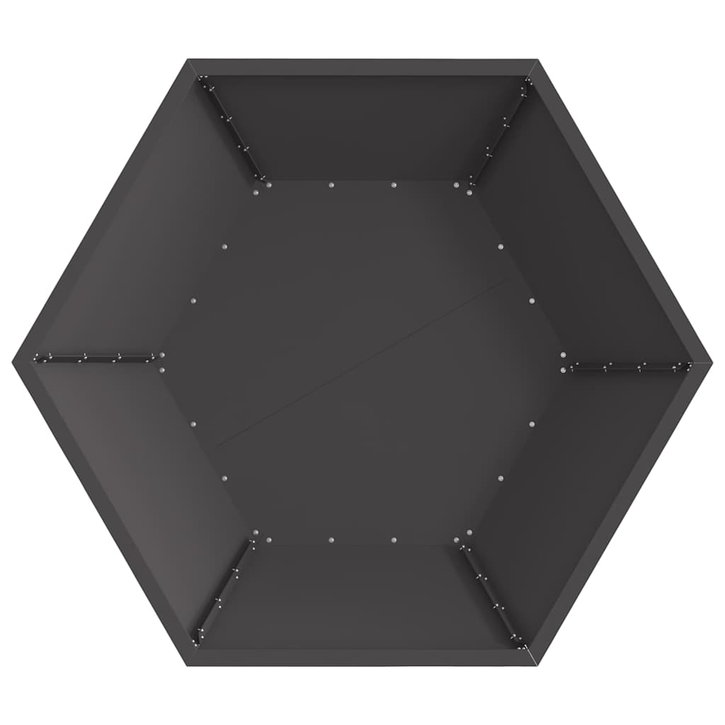 Ildskål Sort 100 x 100 x 28 cm Cortenstål