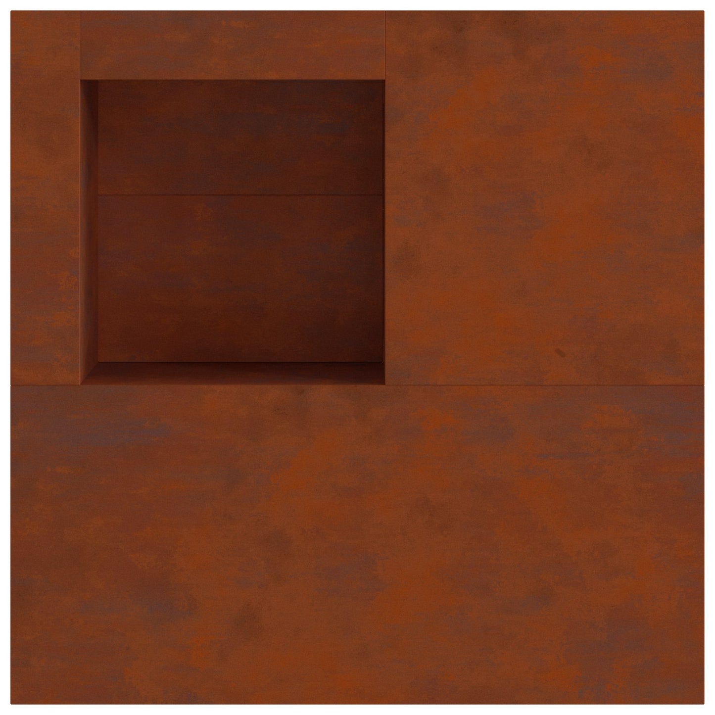 Bålsted Rusten 100 x 100 x 30 cm Cortenstål