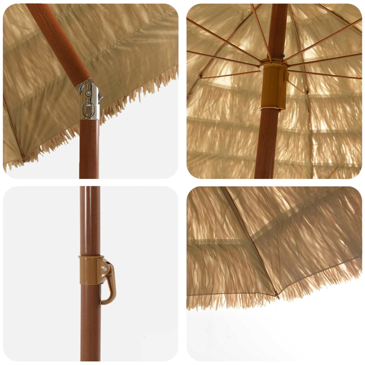 Havesol 205 x 205 x 210 cm Polypropylen og polyester Rund