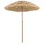 Strand Parasol 160 x 160 x 196 cm Polyester og Stål Naturfarvet