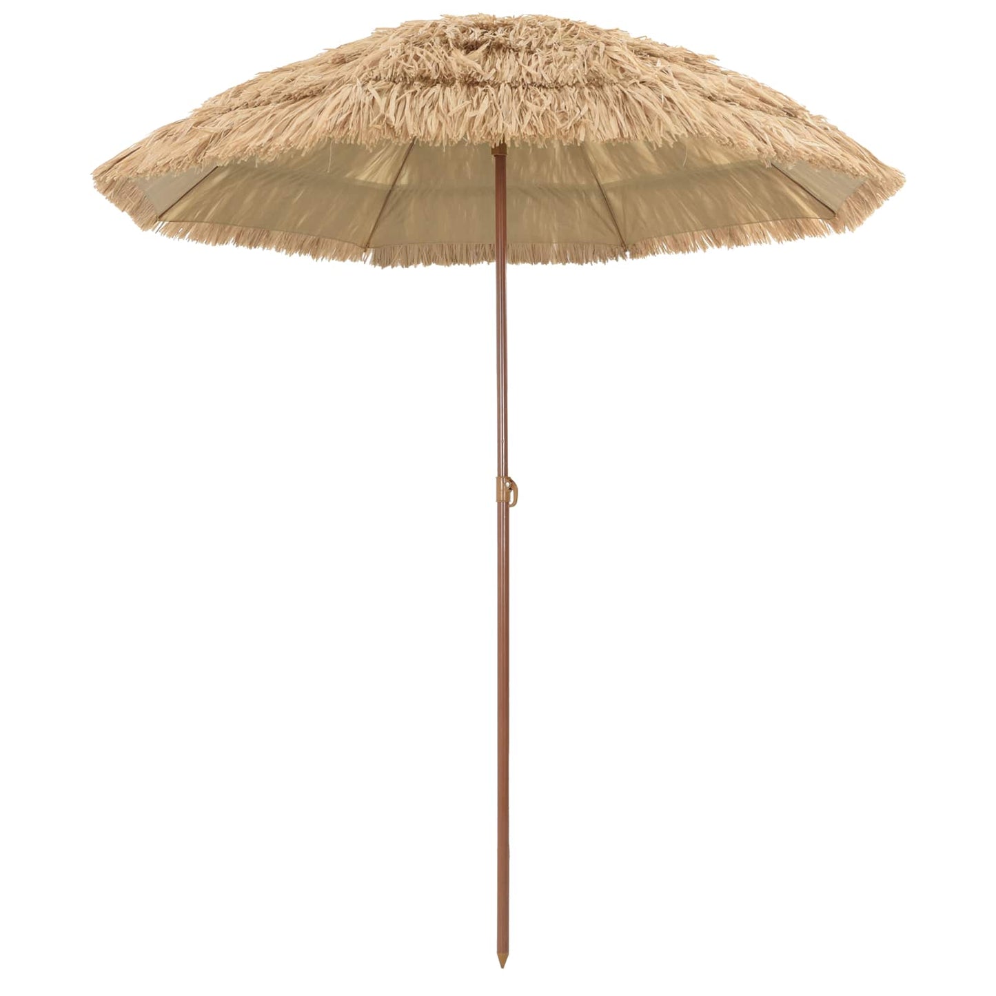 Strand Parasol 160 x 160 x 196 cm Polyester og Stål Naturfarvet