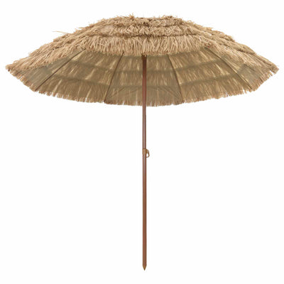 Strand Parasol 255 x 255 x 255 cm Polyester og Stål Naturfarvet