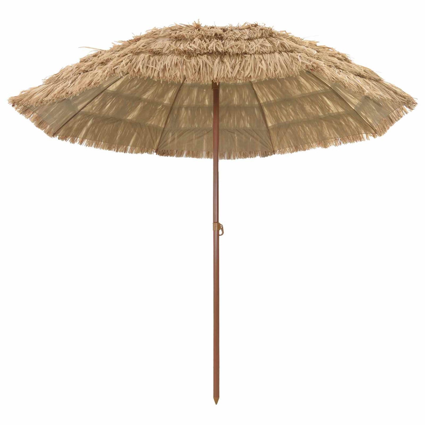 Strand Parasol 255 x 255 x 255 cm Polyester og Stål Naturfarvet