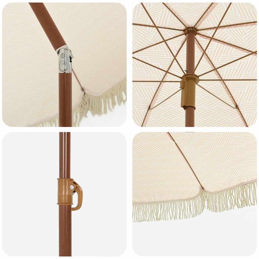 Strand Parasol 160 x 160 x 196 cm Polyester og Stål Rund