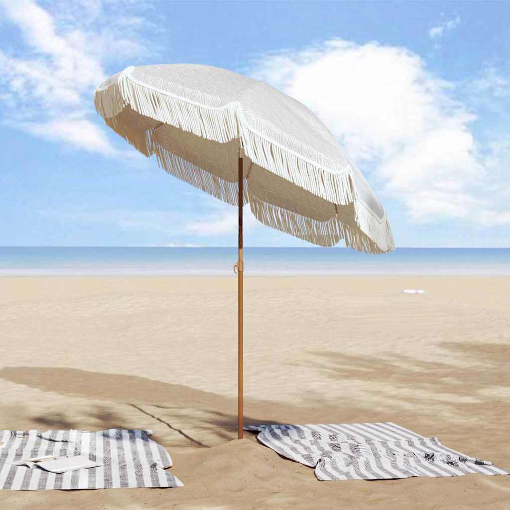 Strand Parasol 160 x 160 x 196 cm Polyester og Stål Rund