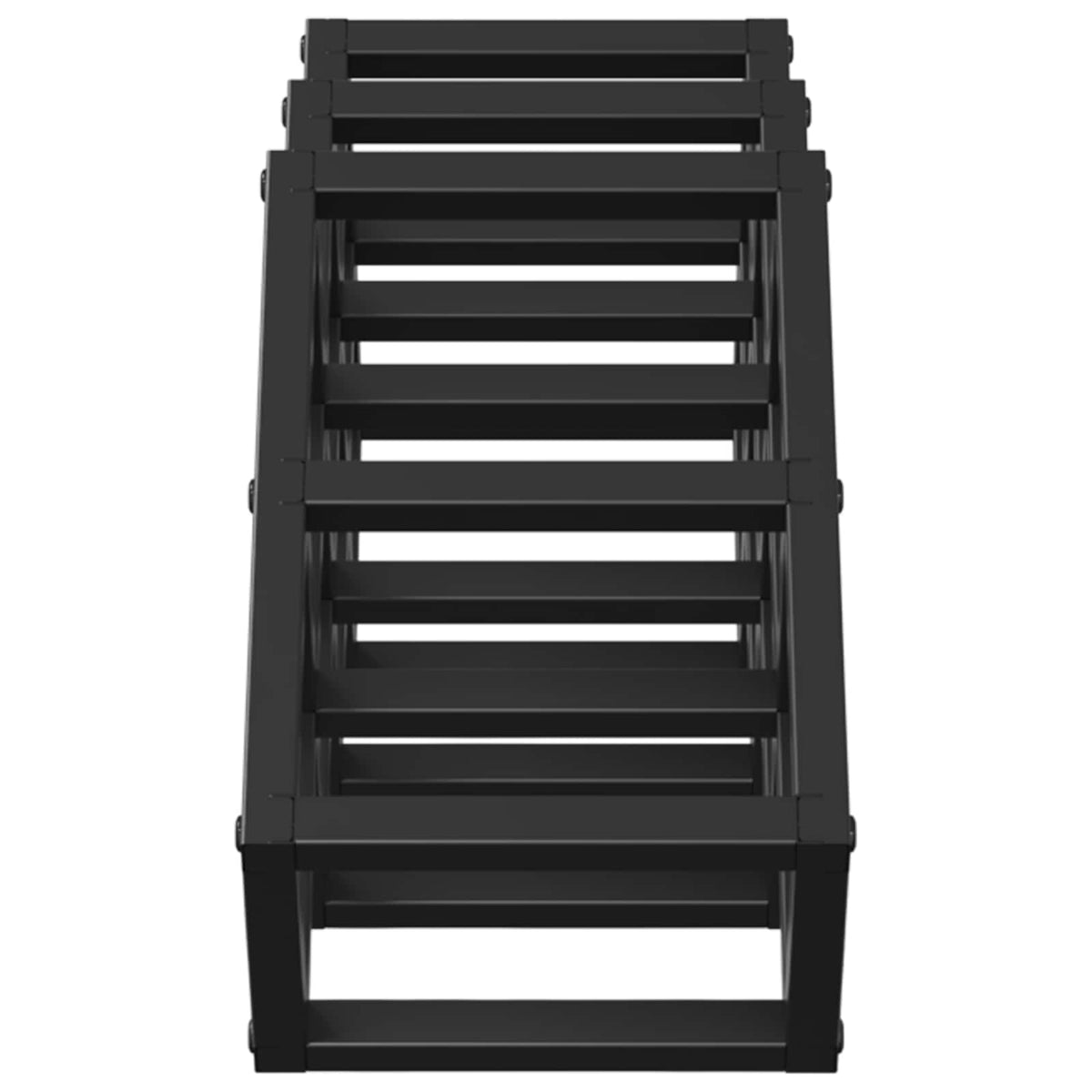 Vinfad Sort eg 63 x 16,5 x 25 cm Pulverlakeret stål