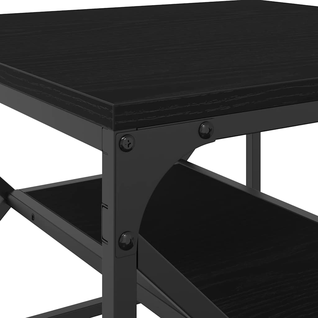 Sofabord Sort eg 51 x 50 x 40 cm Ingeniørtræ og stål