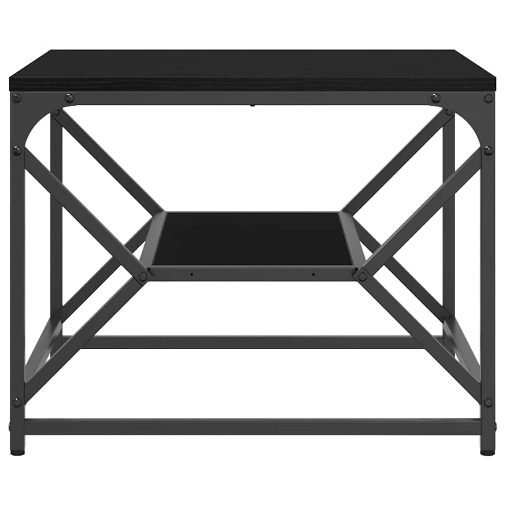 Sofabord Sort eg 51 x 50 x 40 cm Ingeniørtræ og stål