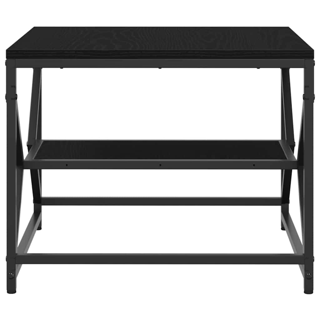 Sofabord Sort eg 51 x 50 x 40 cm Ingeniørtræ og stål