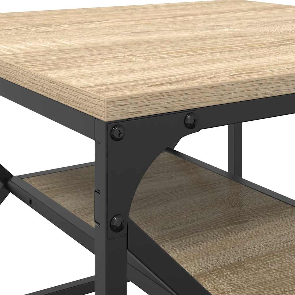 Sofabord Sonoma eg 51 x 50 x 40 cm Ingeniørtræ og stål