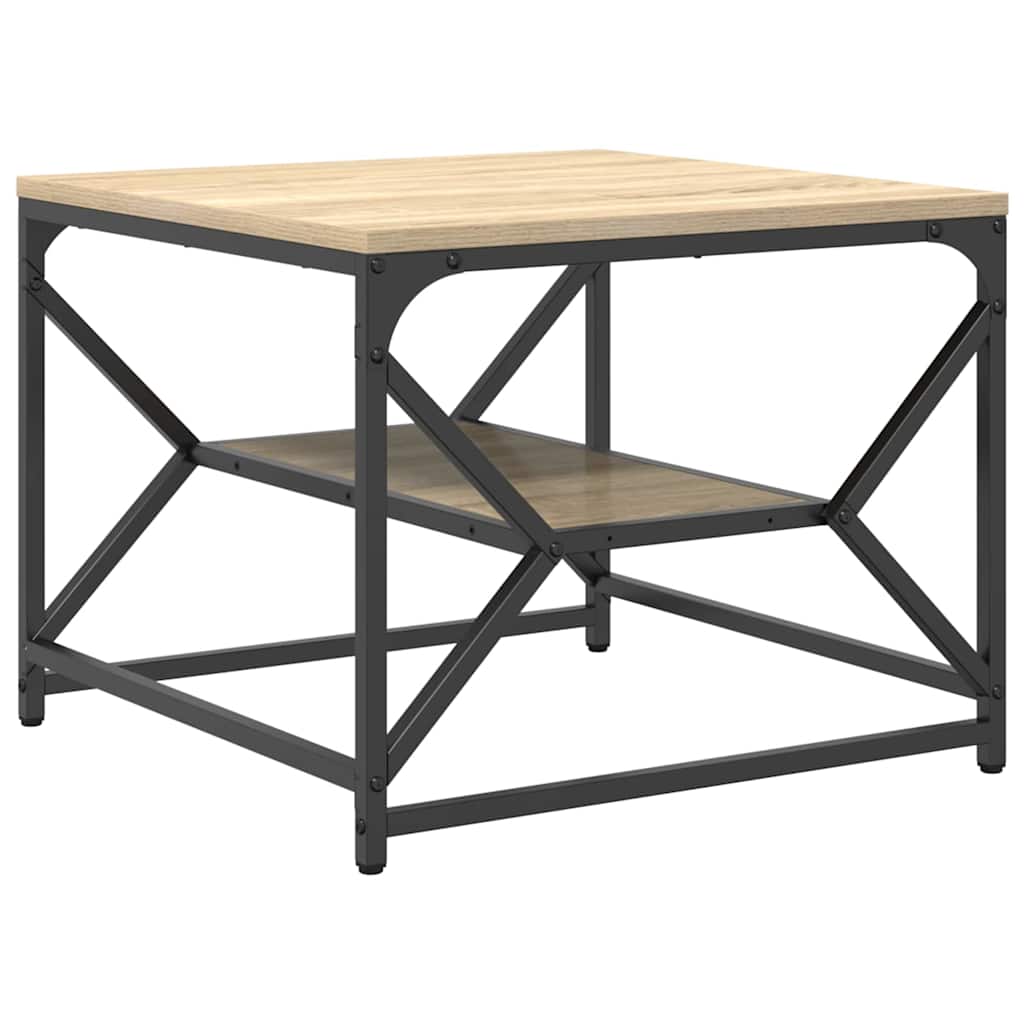 Sofabord Sonoma eg 51 x 50 x 40 cm Ingeniørtræ og stål