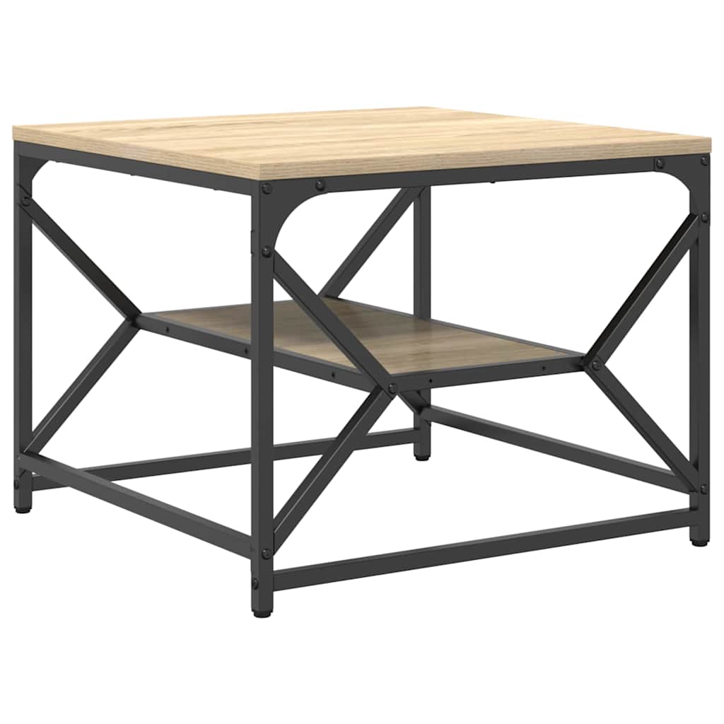 Sofabord Sonoma eg 51 x 50 x 40 cm Ingeniørtræ og stål