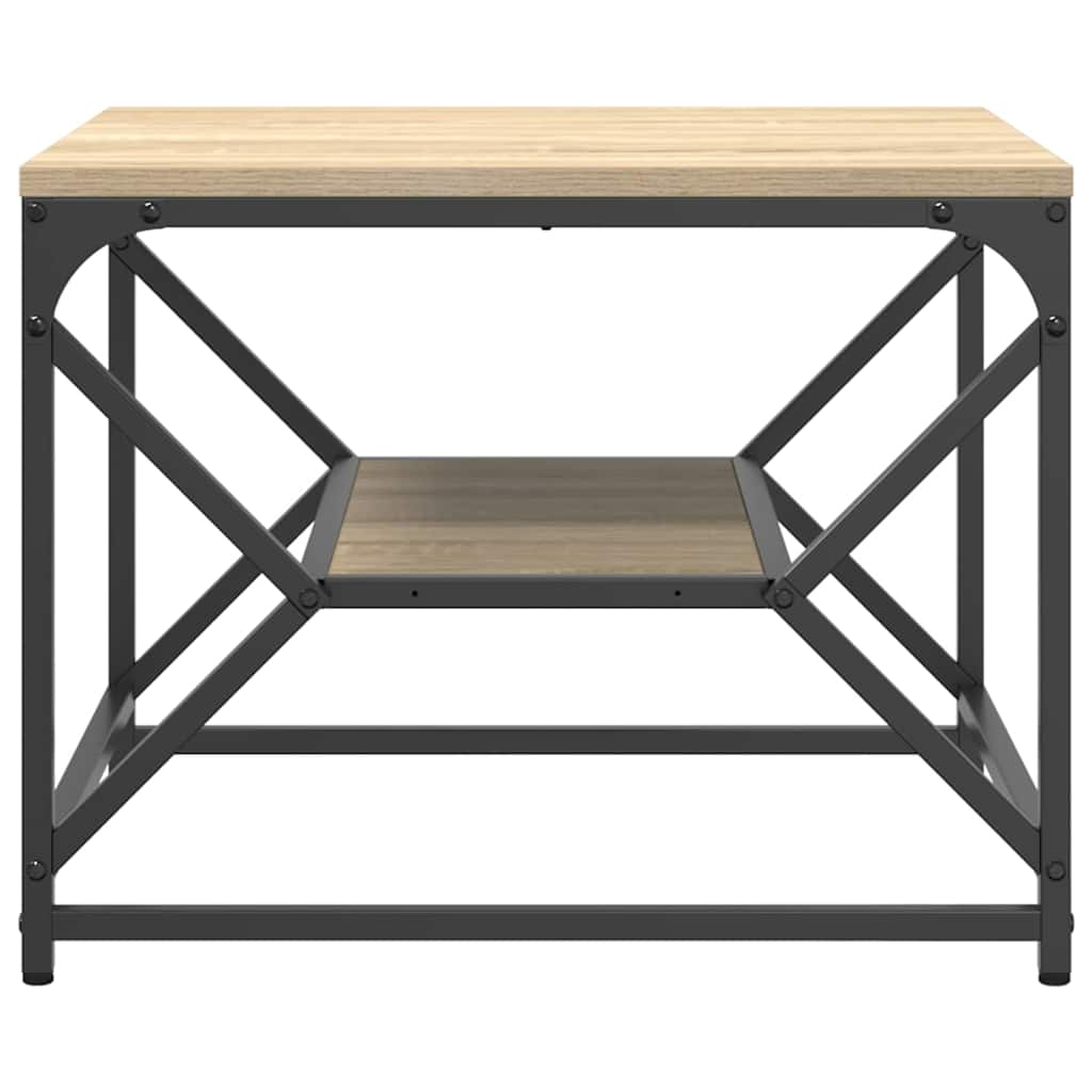 Sofabord Sonoma eg 51 x 50 x 40 cm Ingeniørtræ og stål