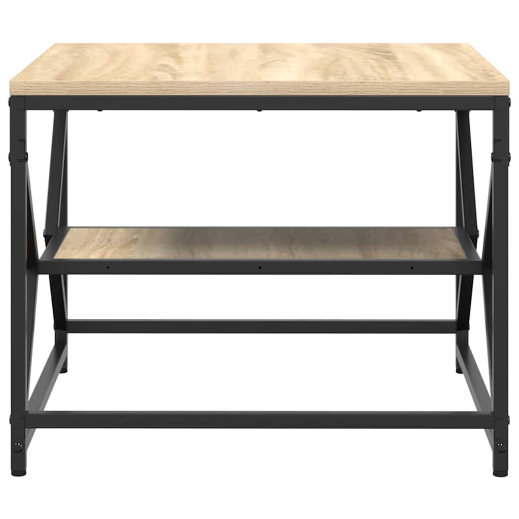 Sofabord Sonoma eg 51 x 50 x 40 cm Ingeniørtræ og stål