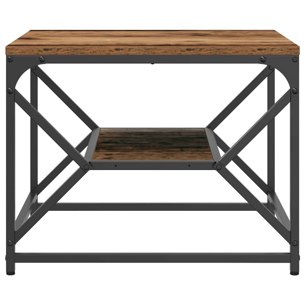 Sofabord Gammelt træ 51 x 50 x 40 cm Ingeniørtræ og stål