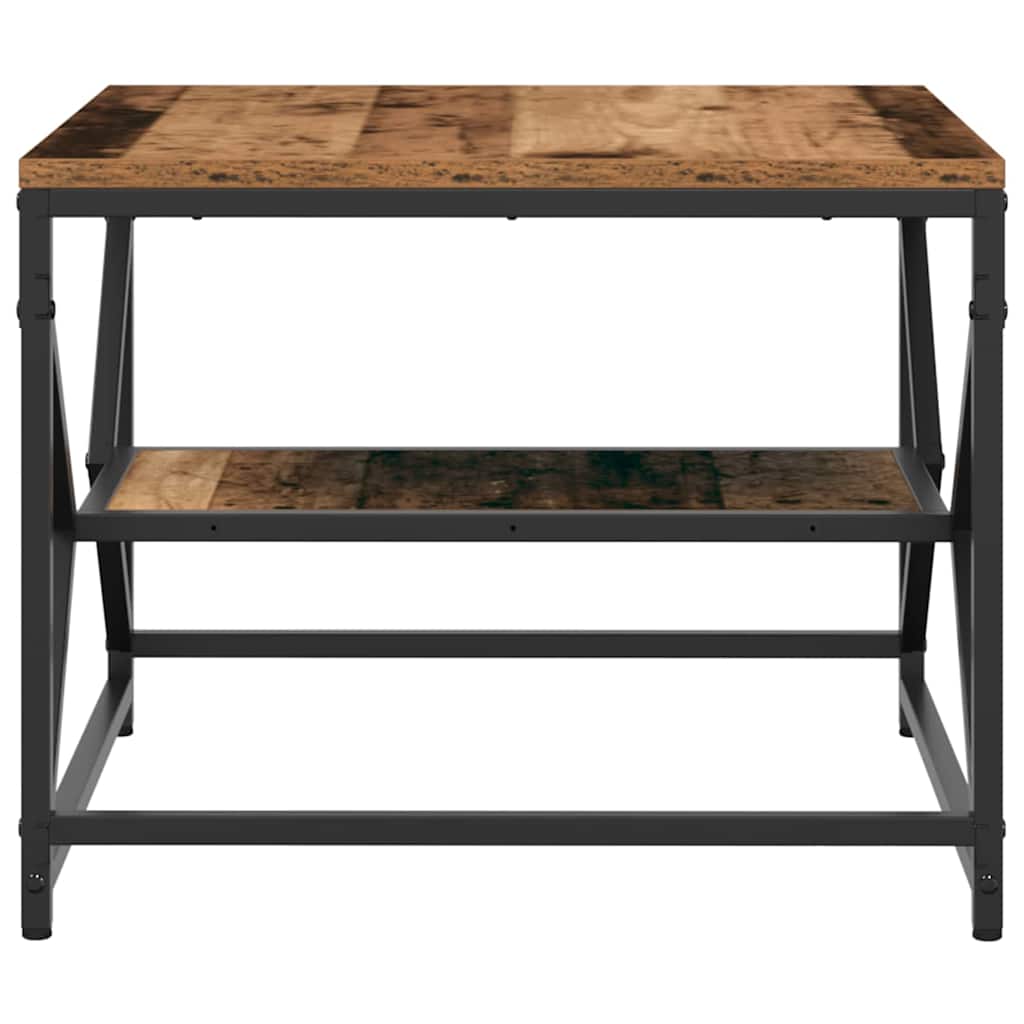 Sofabord Gammelt træ 51 x 50 x 40 cm Ingeniørtræ og stål