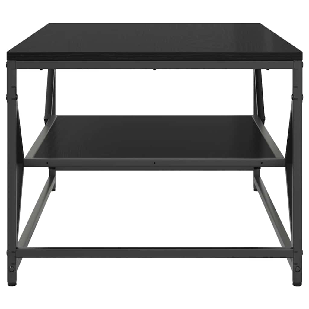 Sofabord Sort eg 90 x 50 x 40 cm Ingeniørtræ og stål