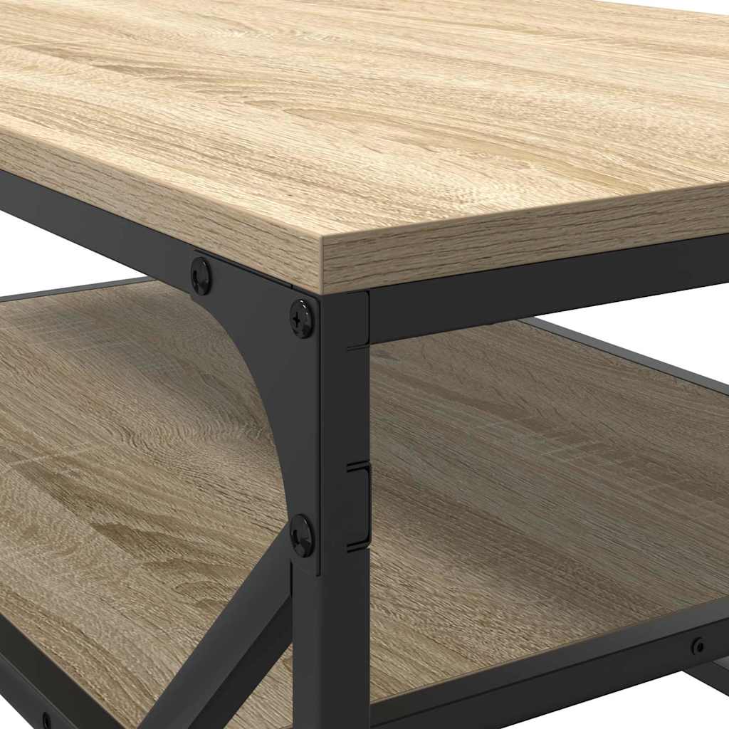 Sofabord Sonoma eg 90 x 50 x 40 cm Ingeniørtræ og stål