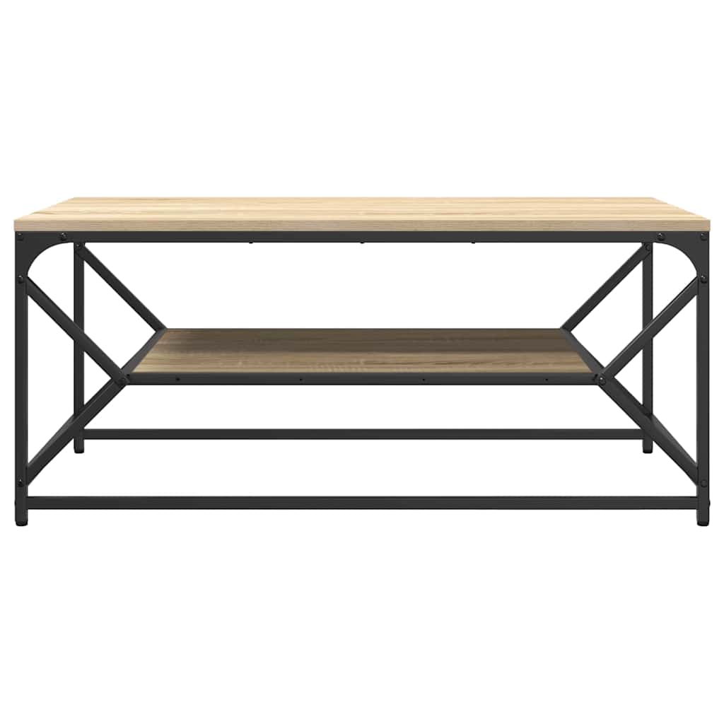 Sofabord Sonoma eg 90 x 50 x 40 cm Ingeniørtræ og stål