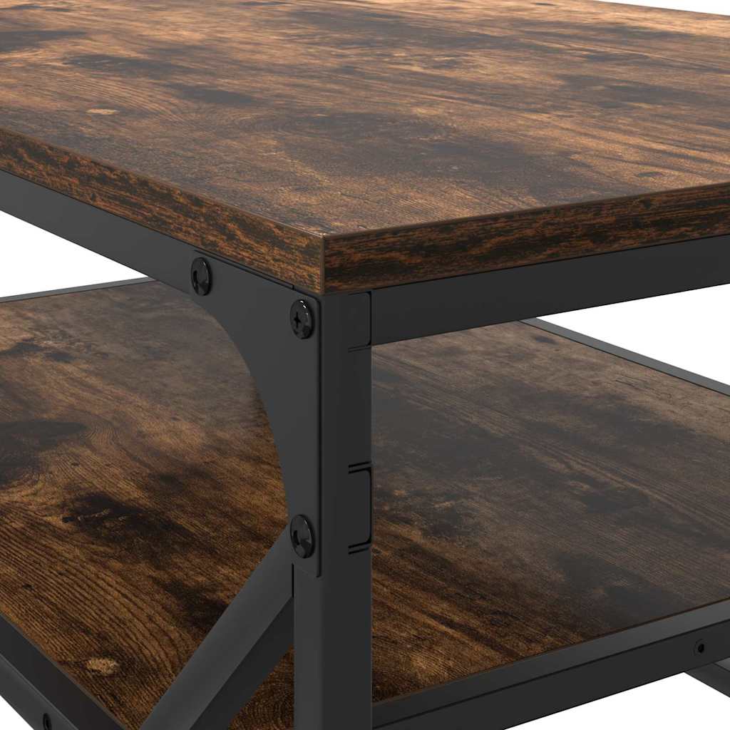 Sofabord Røget eg 90 x 50 x 40 cm Ingeniørtræ og stål