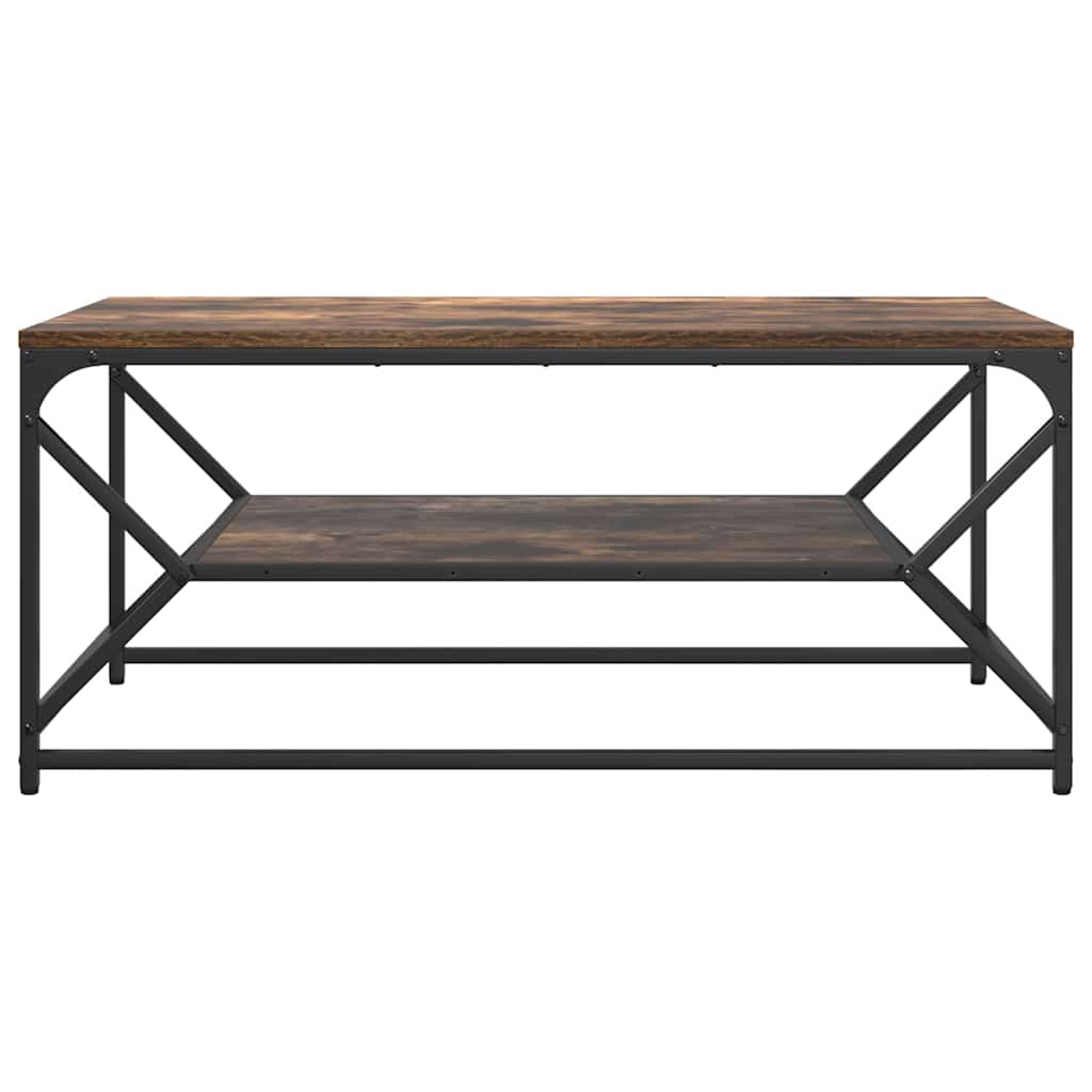 Sofabord Røget eg 90 x 50 x 40 cm Ingeniørtræ og stål