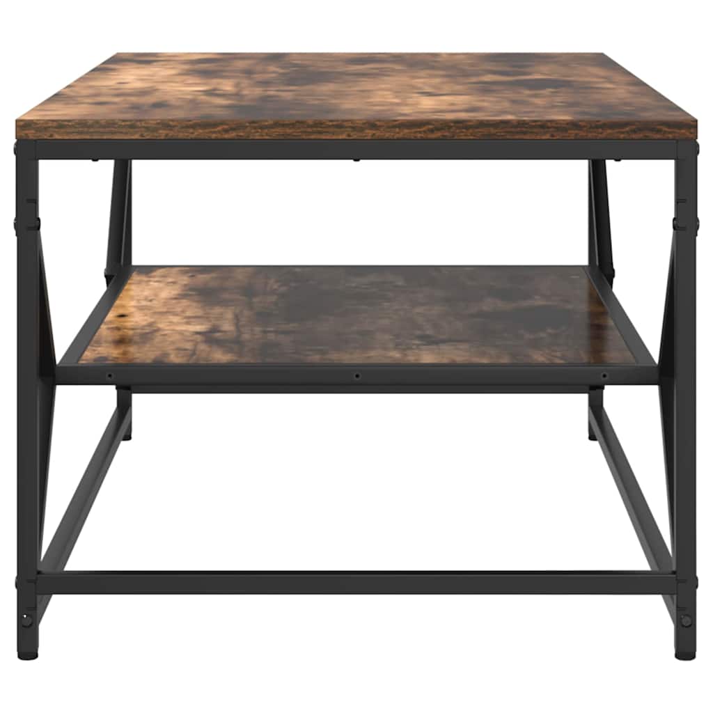 Sofabord Røget eg 90 x 50 x 40 cm Ingeniørtræ og stål