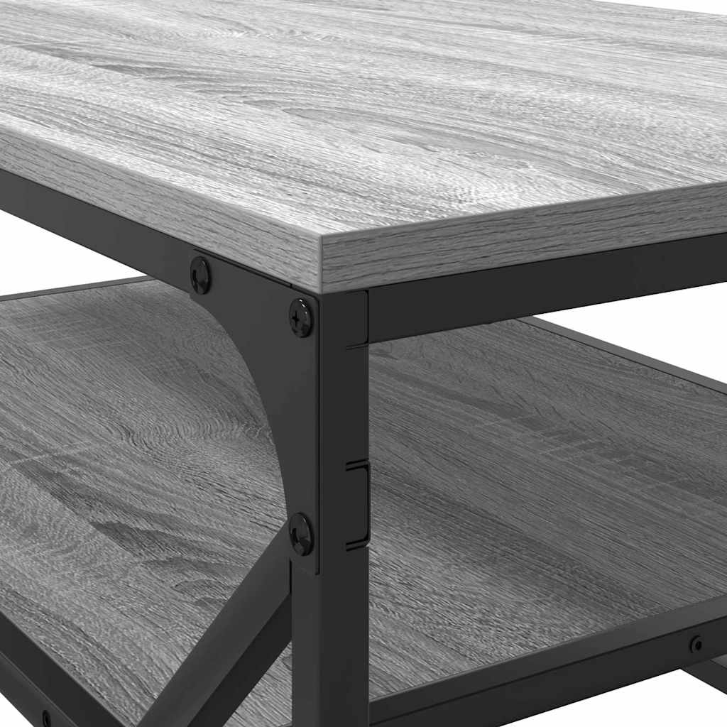 Sofabord Grå Sonoma 90 x 50 x 40 cm Ingeniørtræ og stål