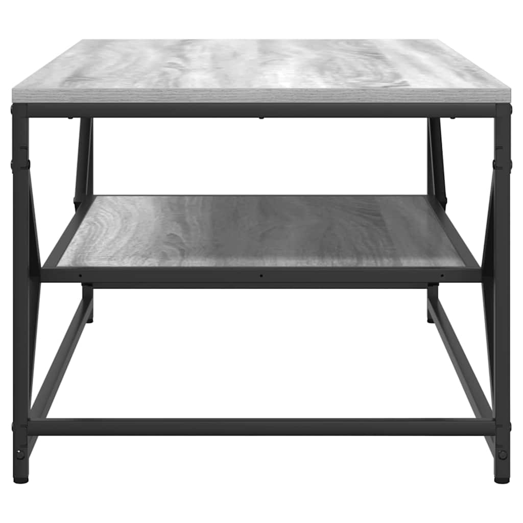 Sofabord Grå Sonoma 90 x 50 x 40 cm Ingeniørtræ og stål